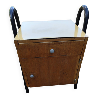 Vintage boarding school formica bedside table