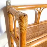 Rattan wall shelf