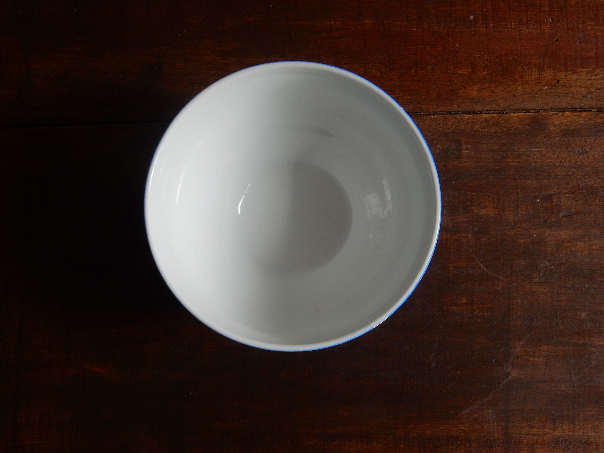 Longchamp small blue bowl porcelain milk coffee made in France