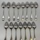 Set of 15 soup spoons and 9 lunch forks by Christofle.