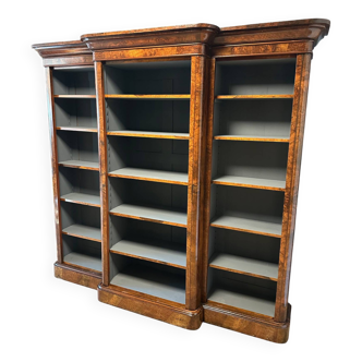 Large antique open bookcase