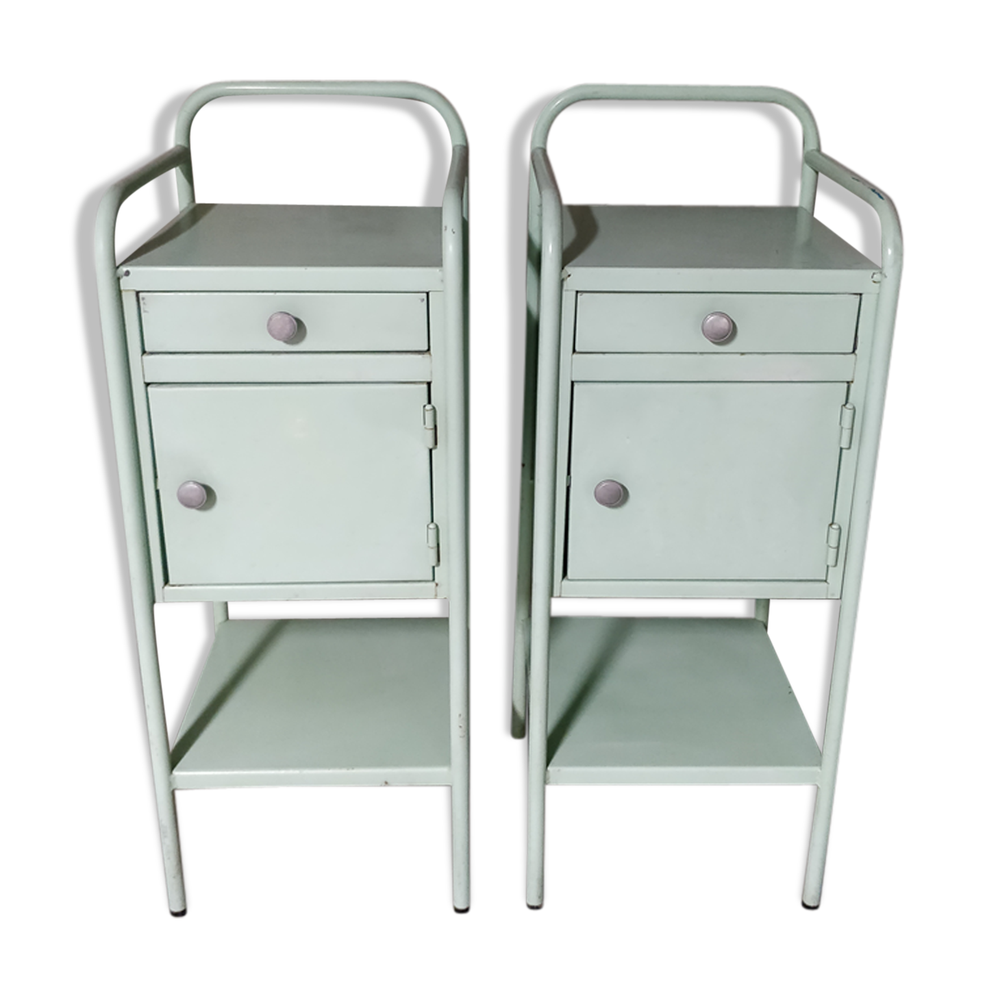 Pair of nightstands to hospital mint
