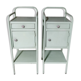 Pair of nightstands to hospital mint