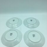 4 broth bowls in taraud limoges porcelain.