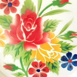 Vintage tray in enamelled sheet metal