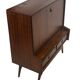 Vintage teak wall cabinet with flap door 1960s design wall unit