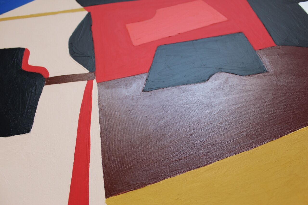 Original coloured abstract signed 100x80cm