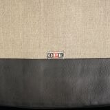 Fauteuil Seal en cuir et teck Ib Kofod-Larsen pour OPE, Suède, années 1960.