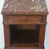 Bedside table/occasional table early 20th century wood and marble