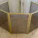 Five-panel golden metal fireplace screen from the 19th century.