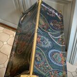 Textable brass and cashmere serving table