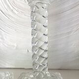 Pair of crystal column candlesticks from the 50s and 60s