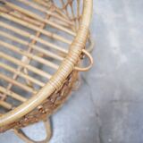 Vintage rattan cradle