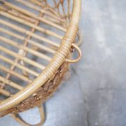 Vintage rattan cradle