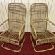 Pair of vintage rattan armchairs, Italy 1950