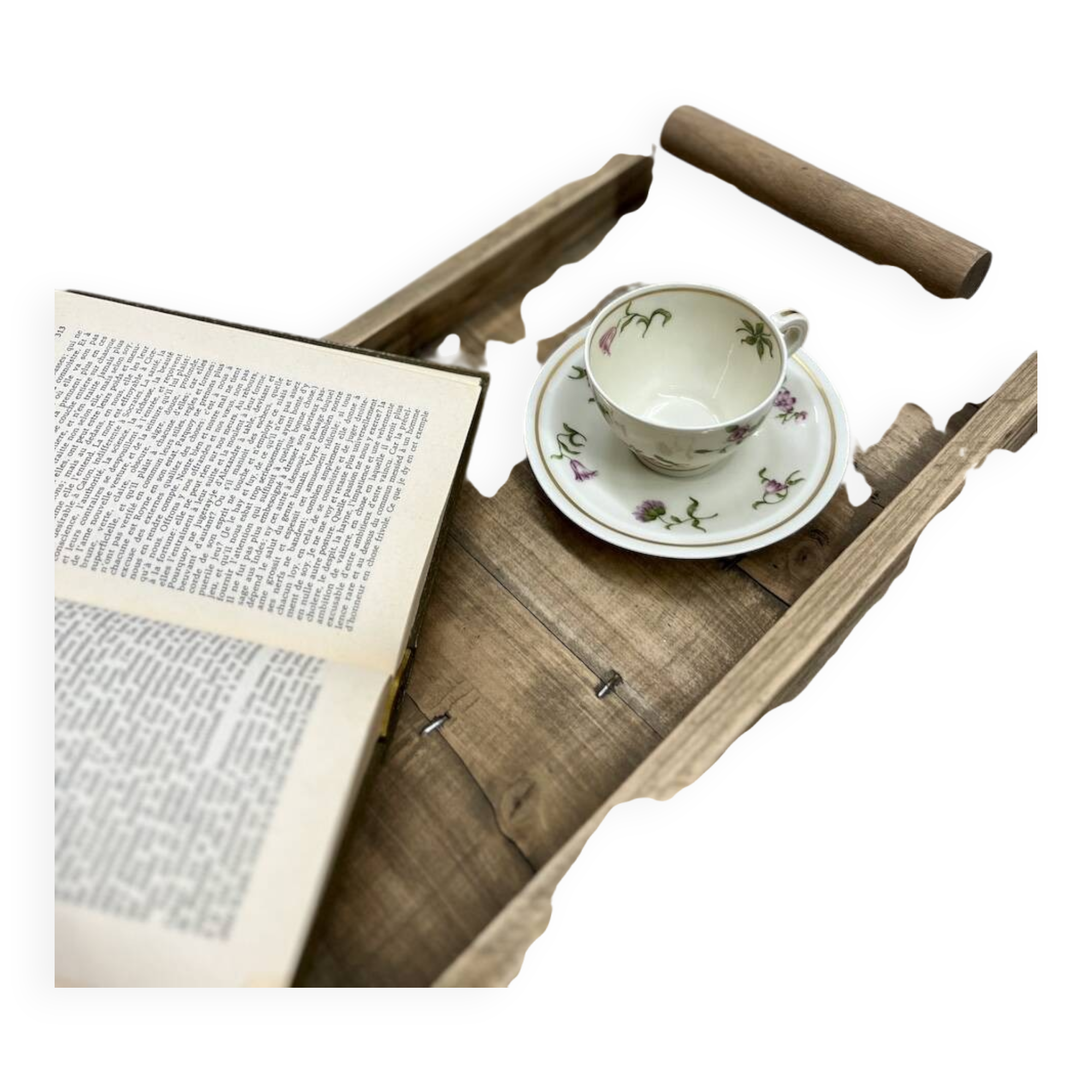 Set of 12 purple floral coffee cups in Limoges porcelain - Théodore Haviland