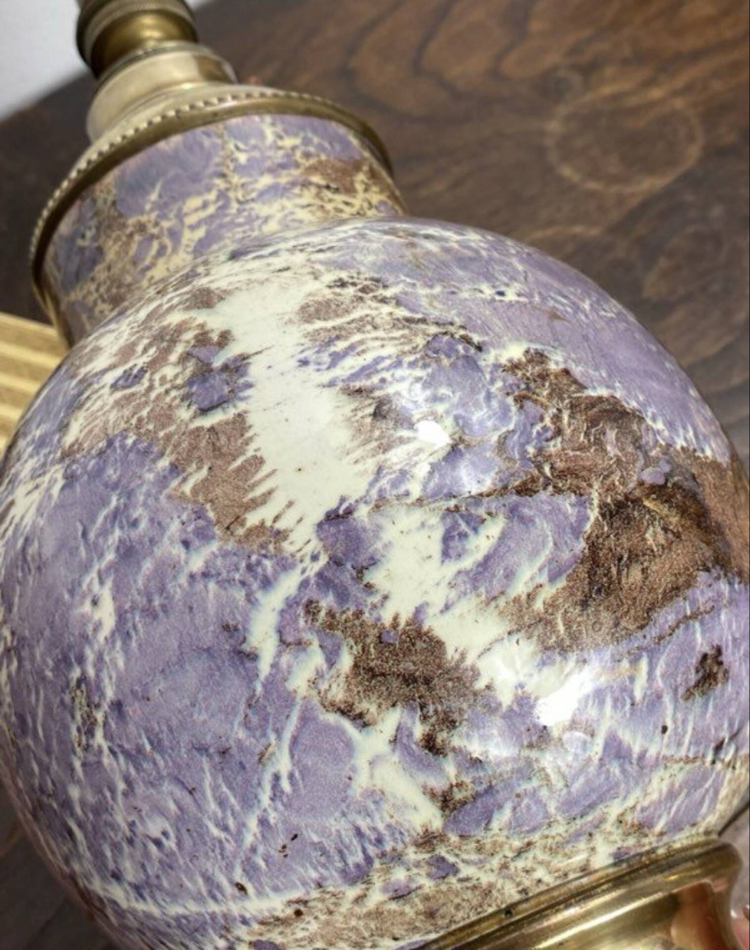 Ceramic and brass lamp