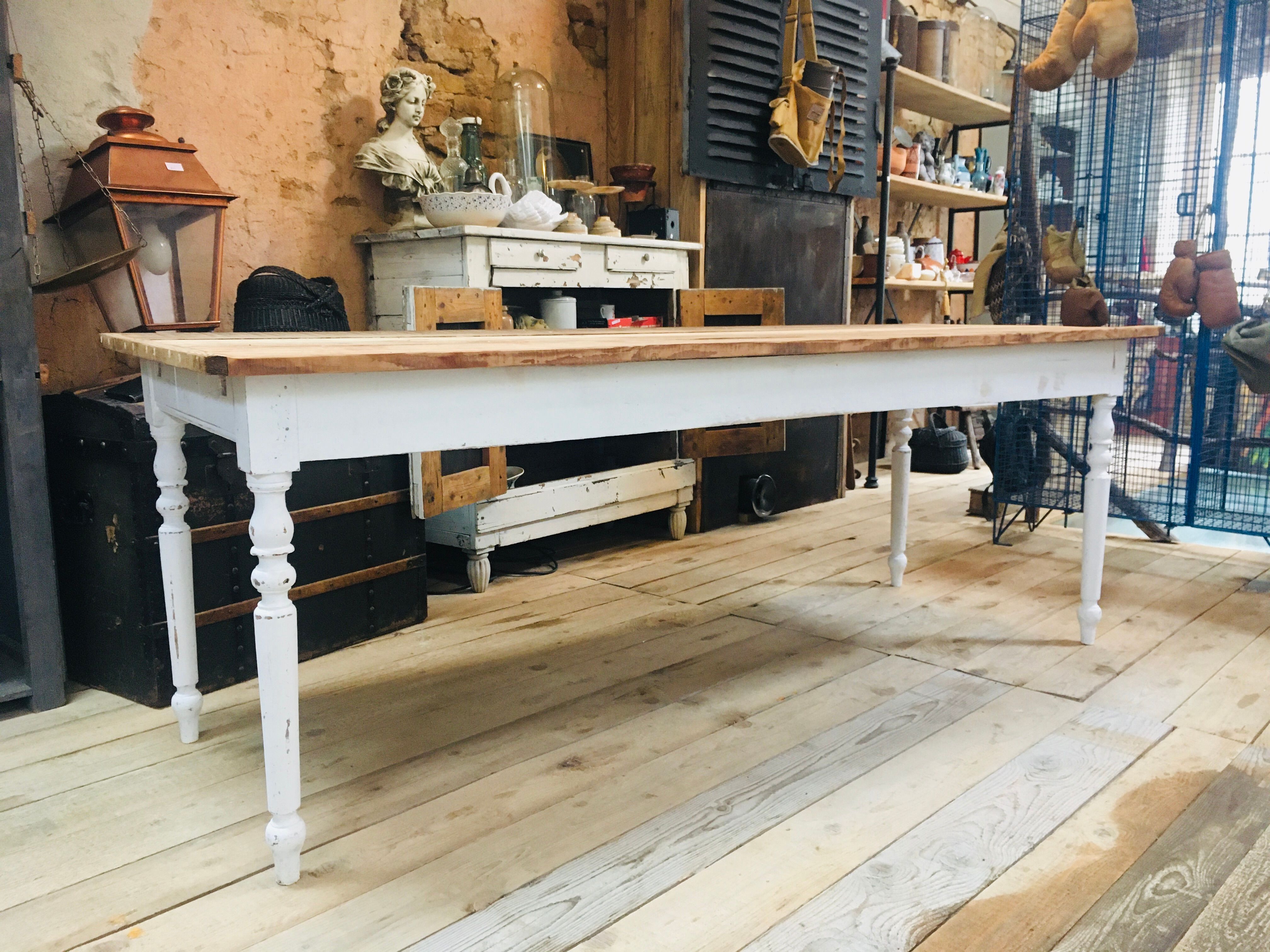 Large white fir country table 1930s