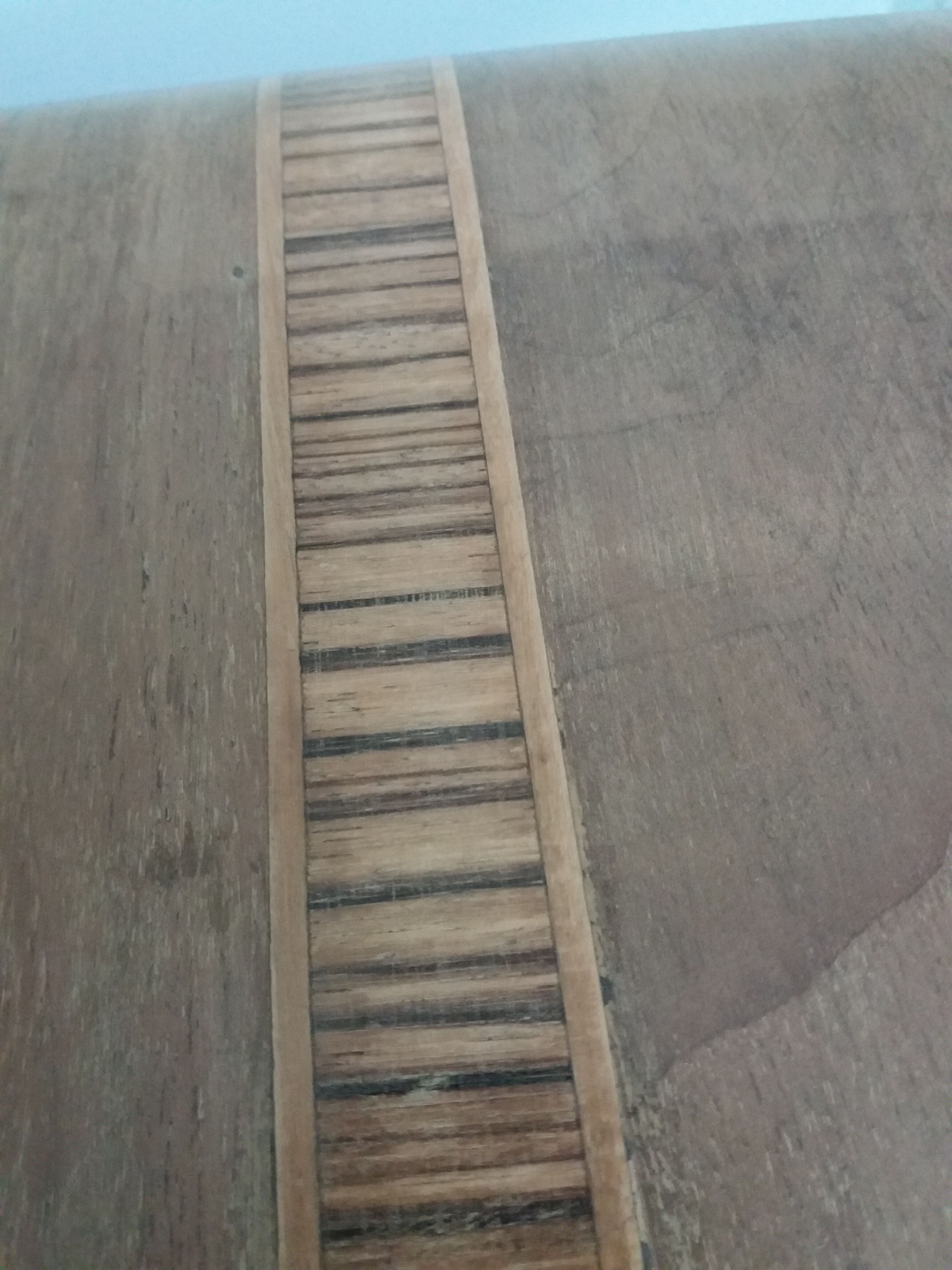 Art Deco curved wood console