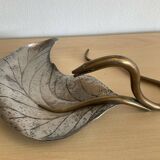 Art Nouveau brass and silver-plated metal pocket emptier