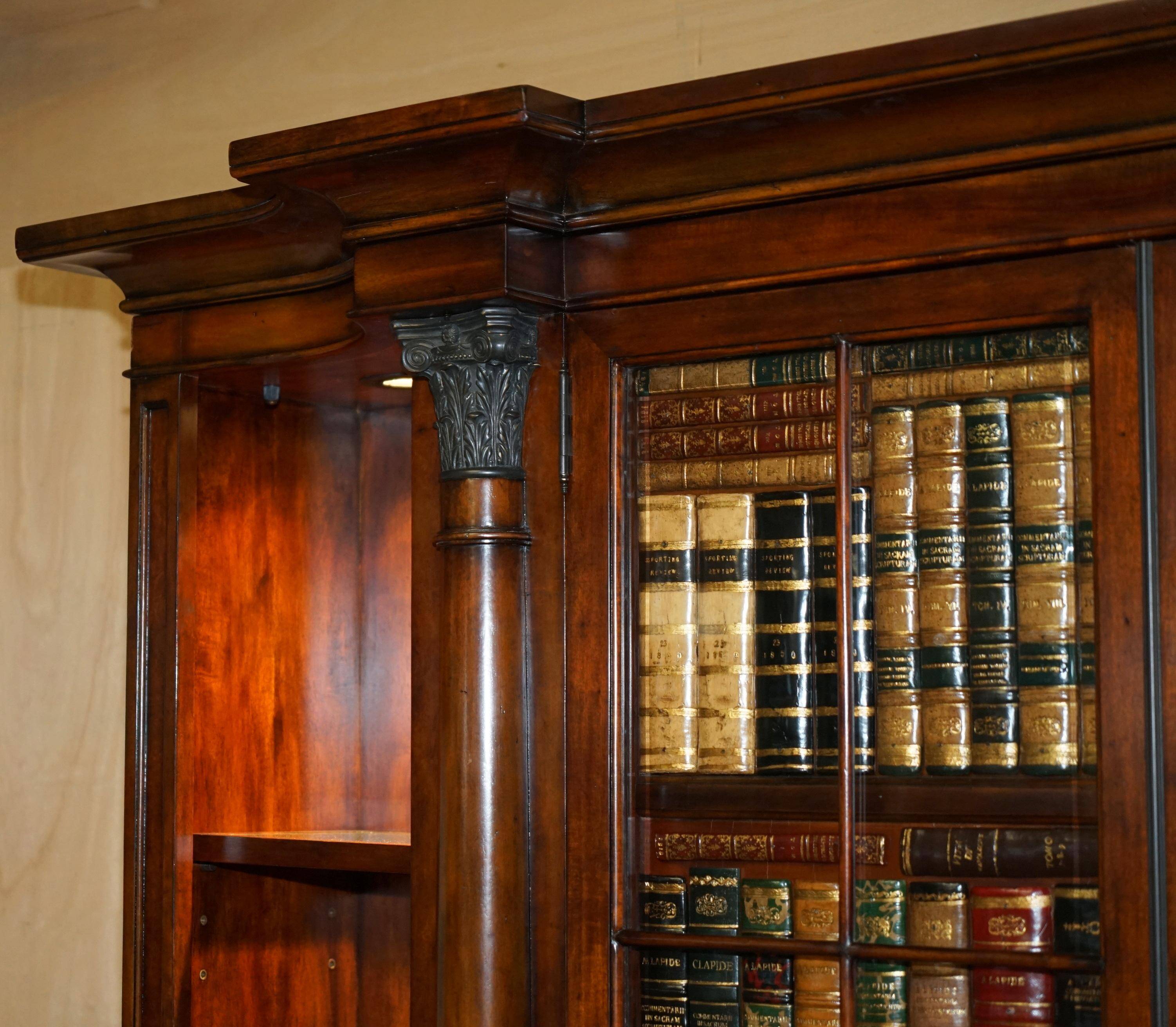 Bibliothèque Theodore Alexander en faux livres en laurier burl