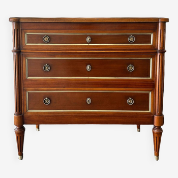 Louis XVI style chest of drawers in cherry wood