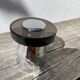 Vintage 1970s smoked glass coat rack