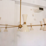 Large 16-light Italian chandelier in the Italian style of the years 50