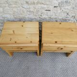 Pair of pine bedside tables from Les Arcs by Charlotte Perriand, 1960s-70s