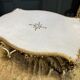 Table de milieu d’époque Napoléon III en bois peint et doré