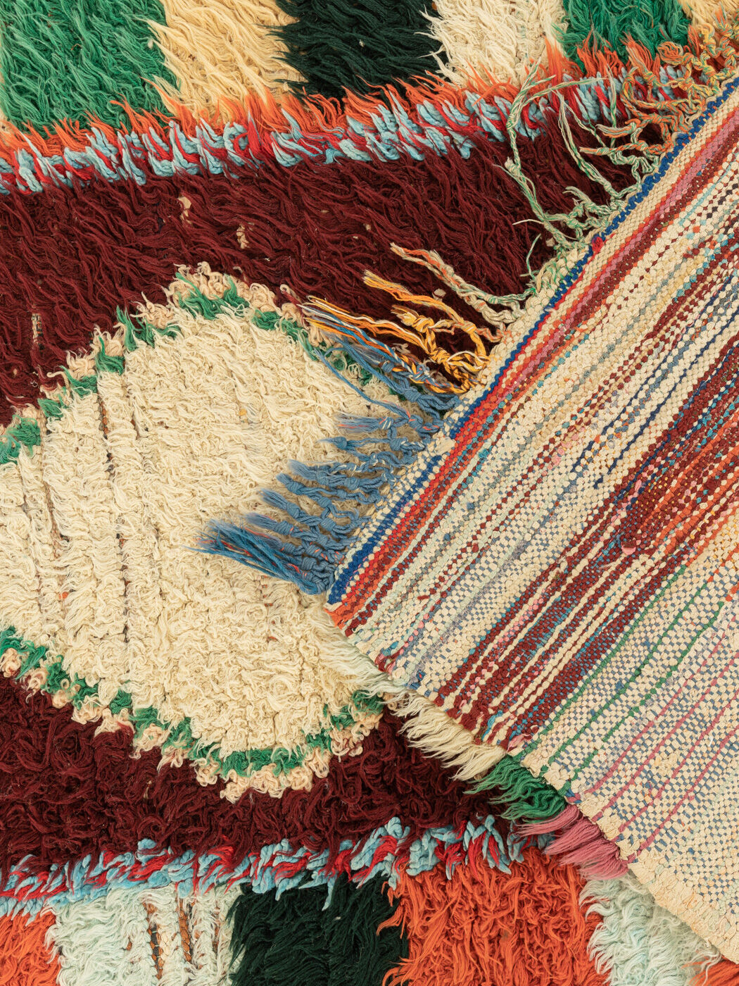 VINTAGE BOUCHEROUITE, BERBER RUG, 93 X 240