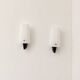 Pair of vintage wall sconces, black ABS and perspex, France, 1970.