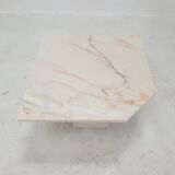 Set of 2 italian marble side tables, 1980's