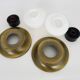 Pair of Space age wall lights made in Austria, Opaline gold metal. UFO