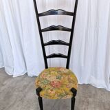 Vintage Paolo Buffa Chiavari Chairs: Mid-Century Modern Ladder Back Dining