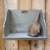 Old patinated washerwoman tray and its beater