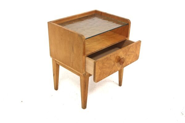 Table de chevet en bouleau, Swedish Modern, Suède, 1940