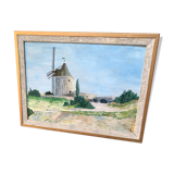 Painting of a mill on Isorel