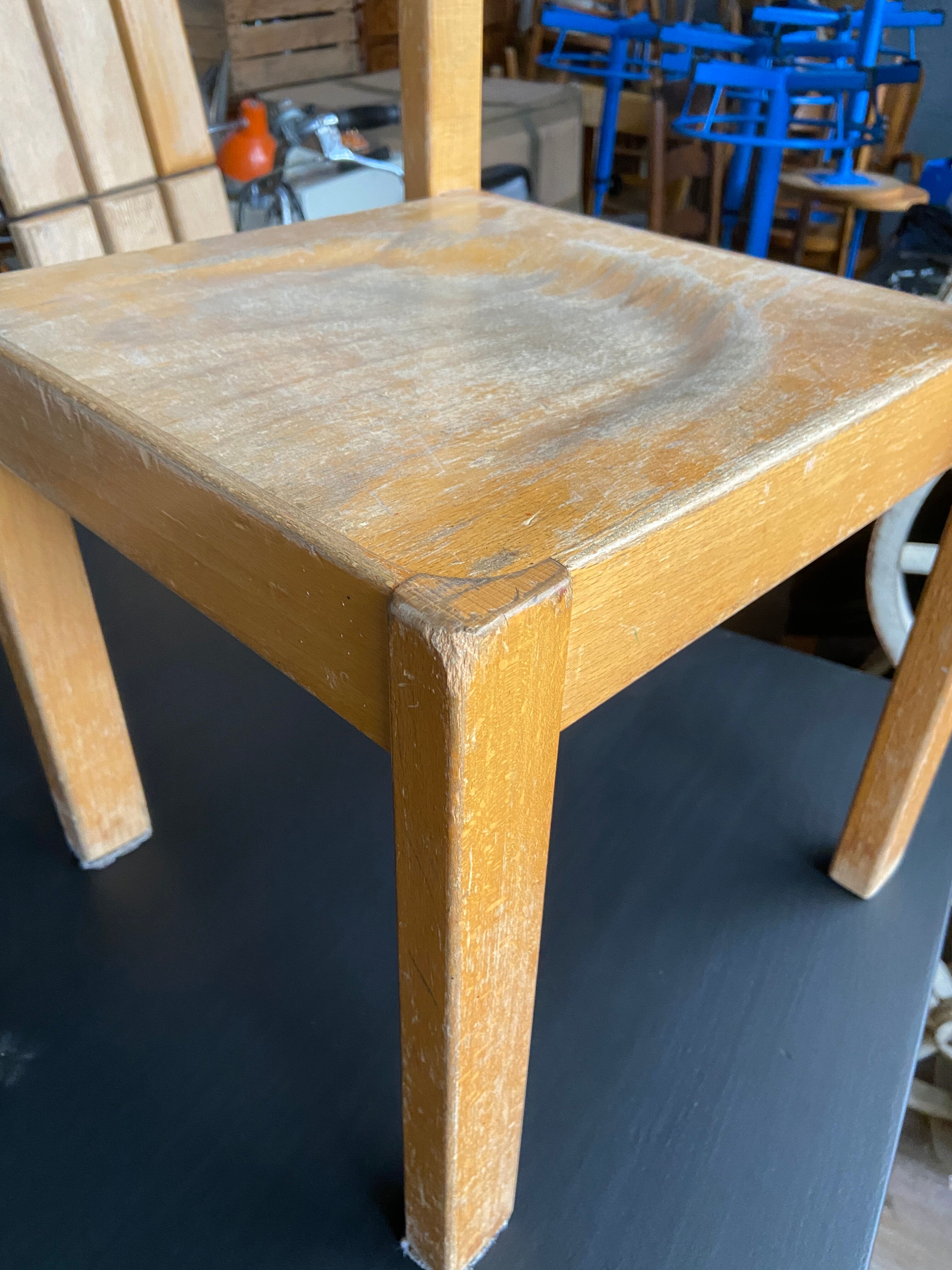 Children's chair vintage school wood