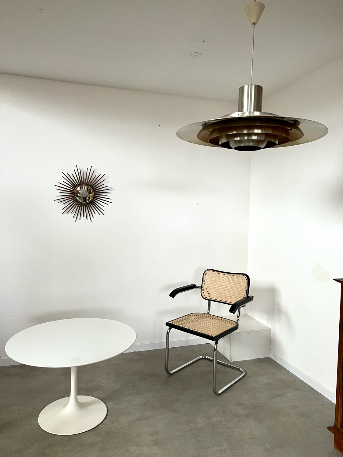 Old Scandinavian design suspension lamp Preben Fabricius and Jørgen Kastholm for Nordisk Solar vintage