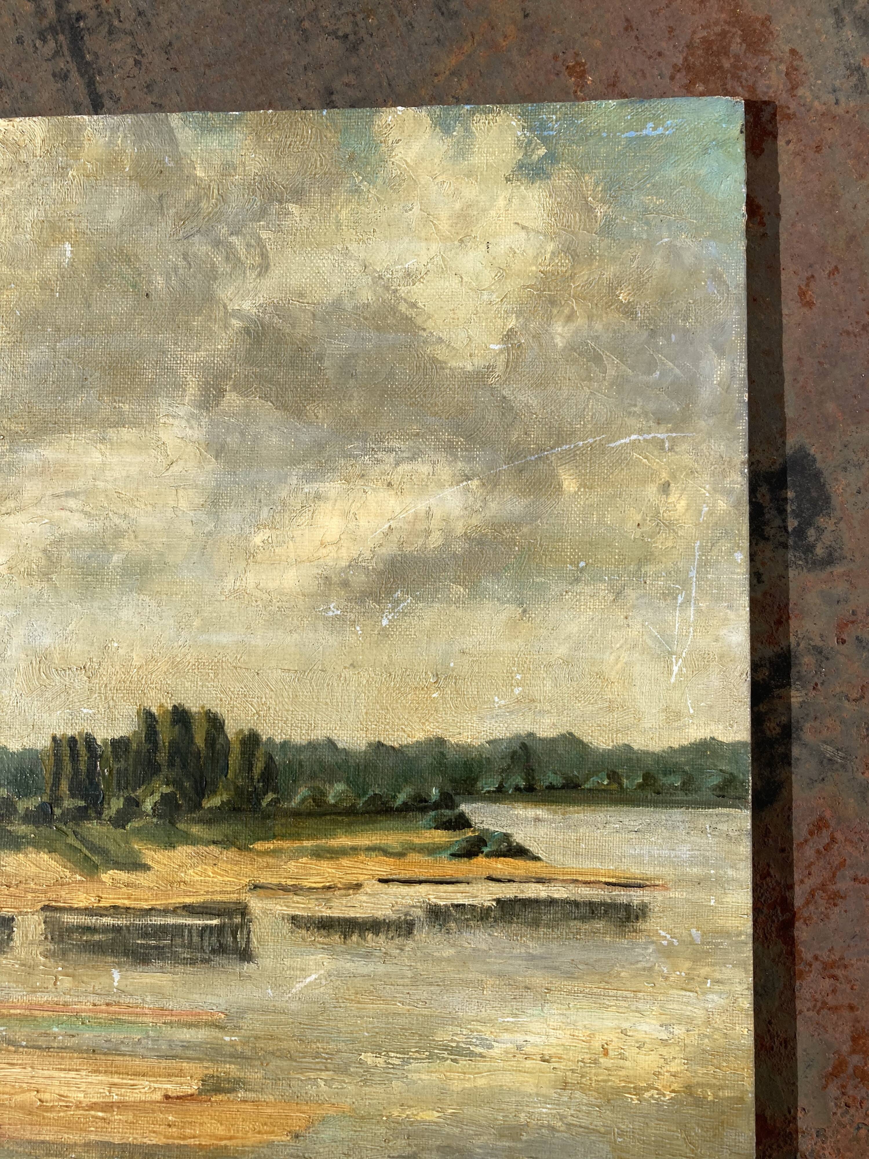 Oil painting on landscape panel