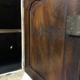 Old patinated painted wooden sideboard