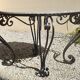 Marble and wrought iron coffee table