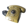 Téléphone rotatif vintage couleur moutarde
