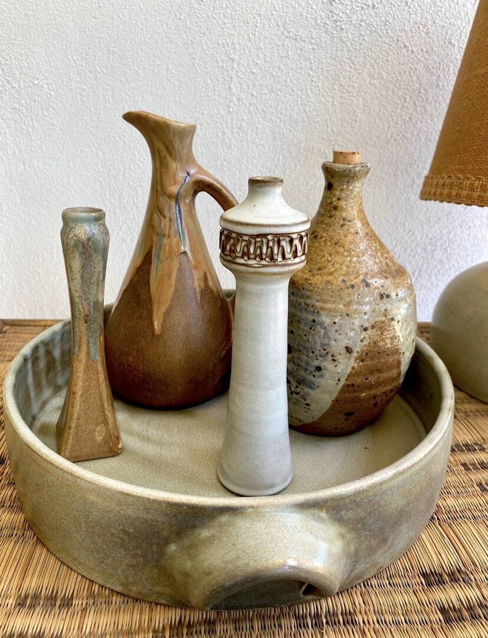 Flamed stoneware soliflore, circa 1920