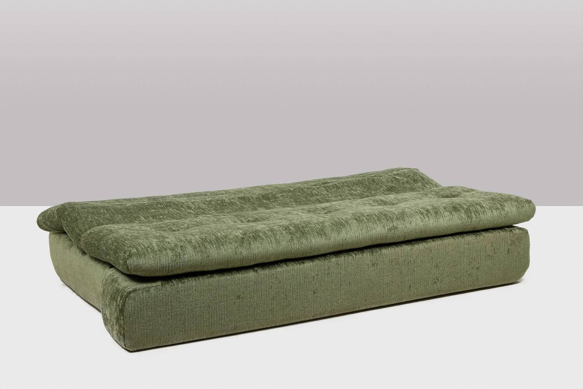 Airborne. Green velvet sofa bed. 1970s.