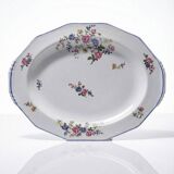 Service plate Bernardaud Limoges porcelain with floral decoration from the 1920s to 1950s.