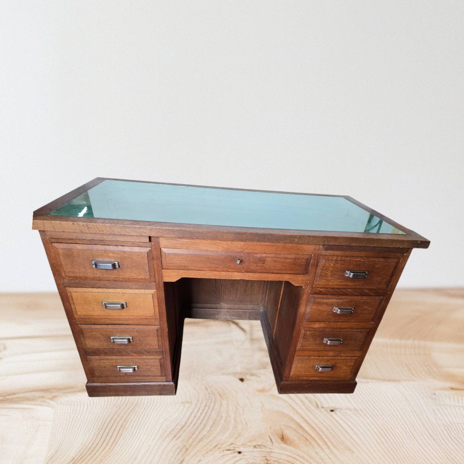 Solid oak minister's desk