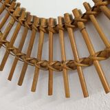 Sun mirror rattan from the 60s/70s