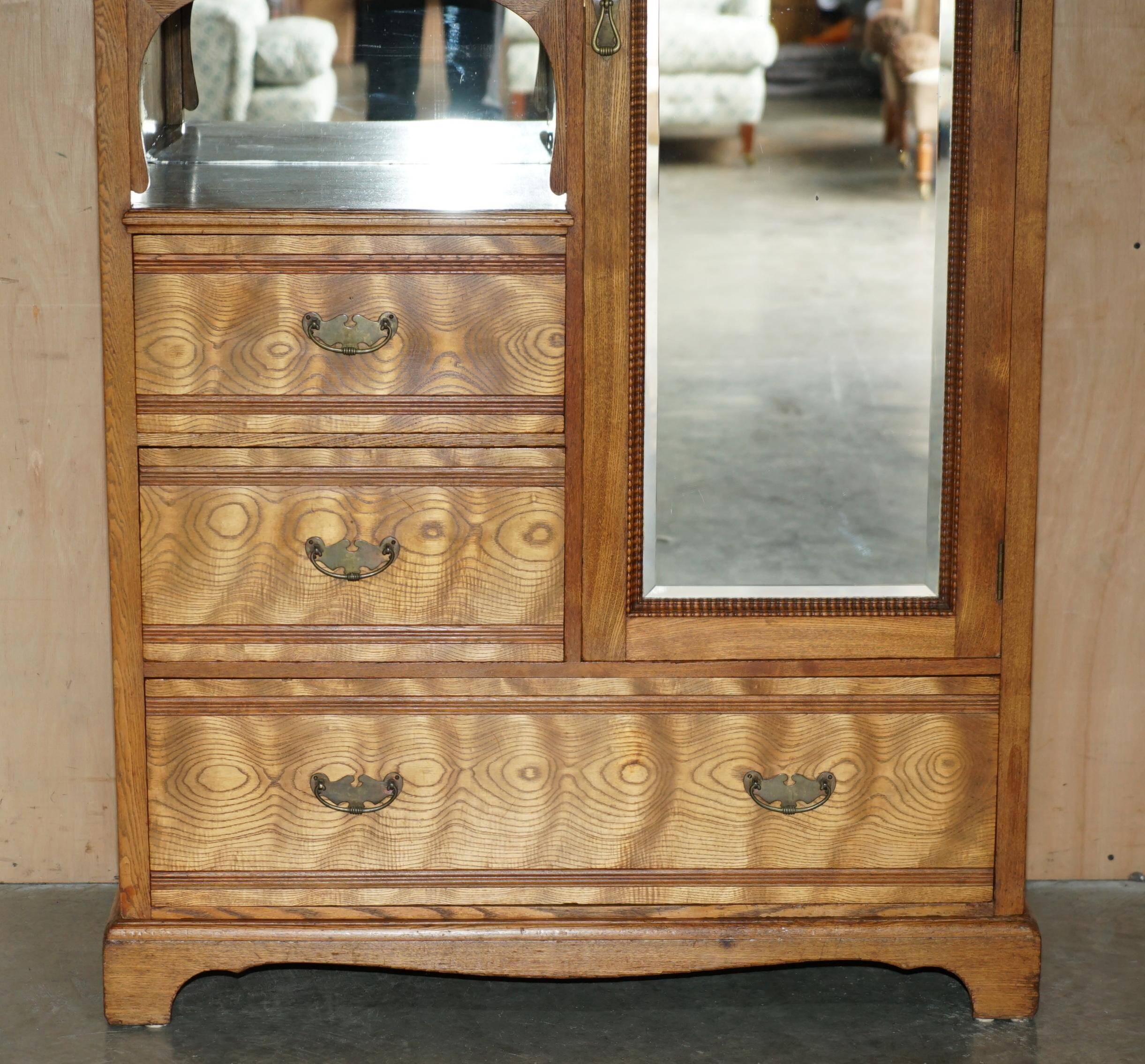 Compactum wardrobe Liberty tiger oak Art Deco style